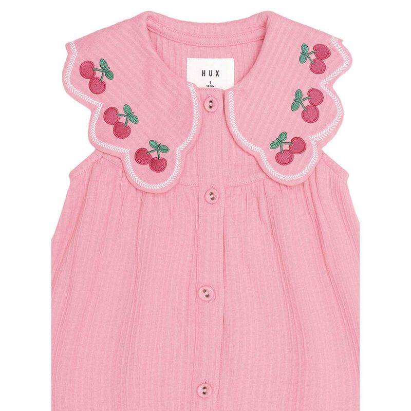 Huxbaby Cherry Emb Collar Dress 6M-2Y image number 1