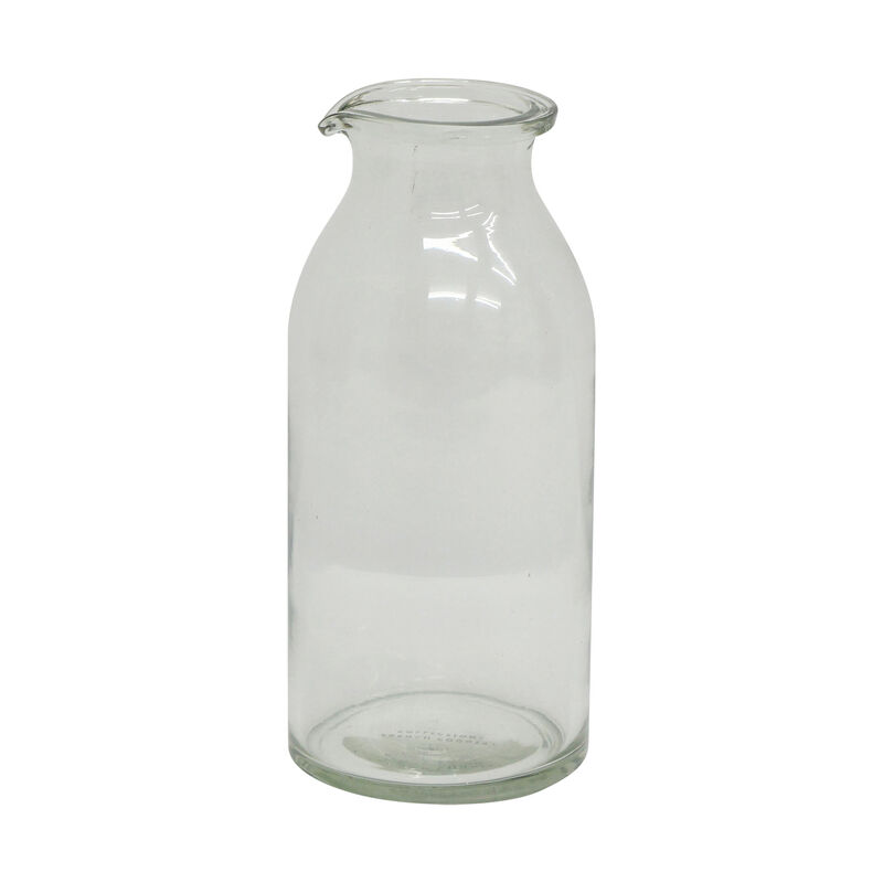 French Country Clear Bottle Vase Short image number 0