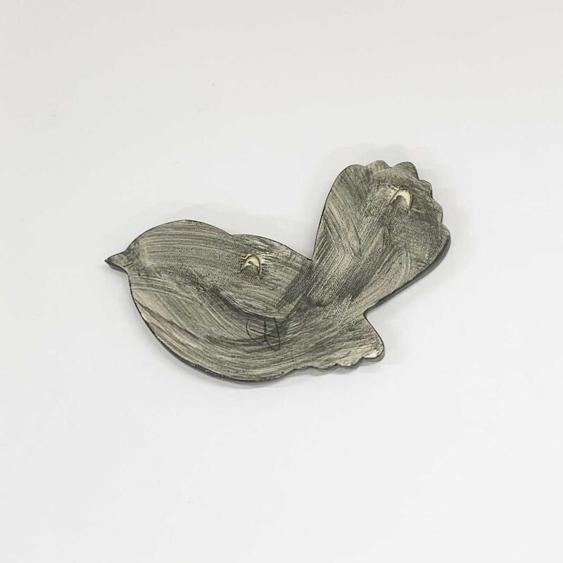 Borrowed Earth Ceramic Bird Large - Piwakawaka image number 1