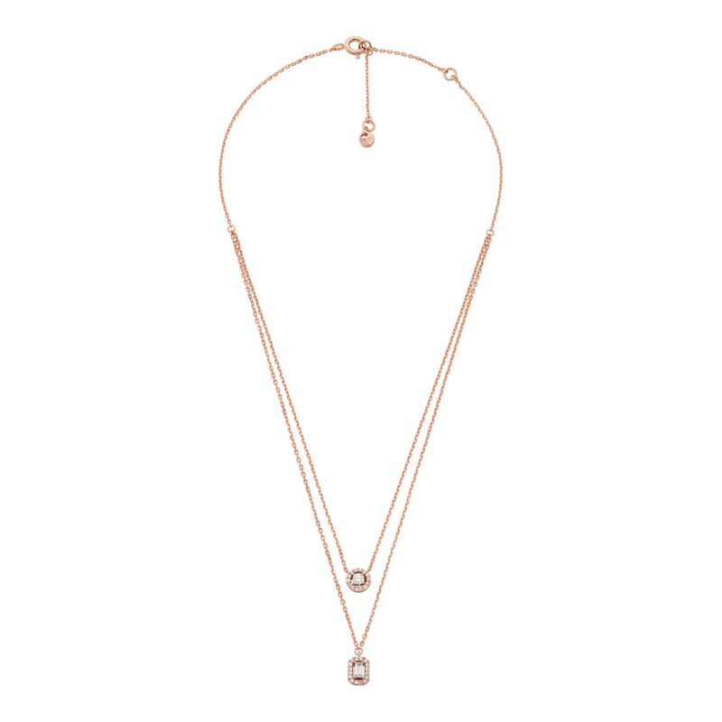 Michael Kors 14K Rose Gold-Plated Sterling Silver Halo Necklace image number 1