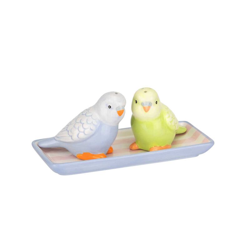 Cath Kidston Ceramic Budgie Salt & Pepper Shaker Set image number 1
