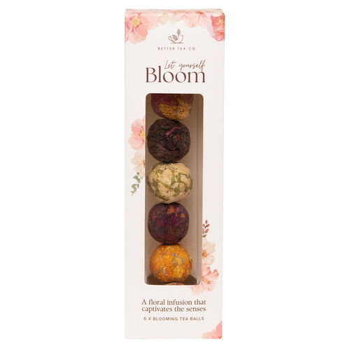 Better Tea Co. Blooming Tea Balls in Glass Tube 6 x 6g