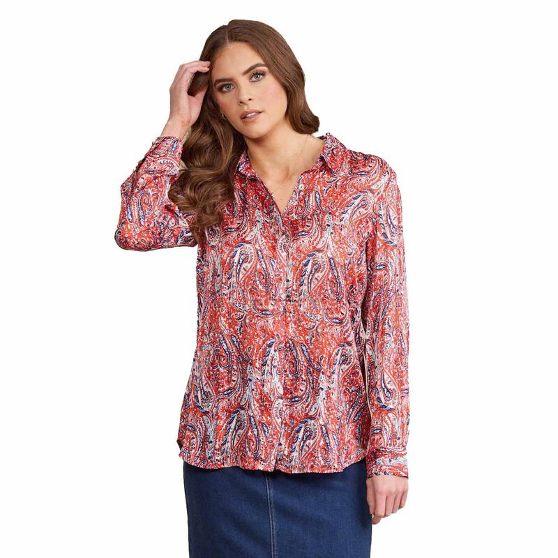 Vassalli Long Sleeve Shirt With Button Placket Back image number 0