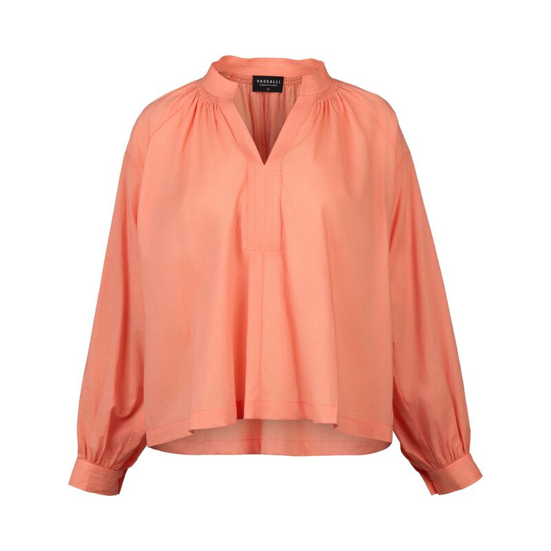 Vassalli Stitched Collar And Placket Shirt With Balloon Sleeve image number 2