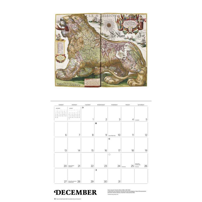 Pomegranate Antique Maps 2026 Wall Calendar image number 1
