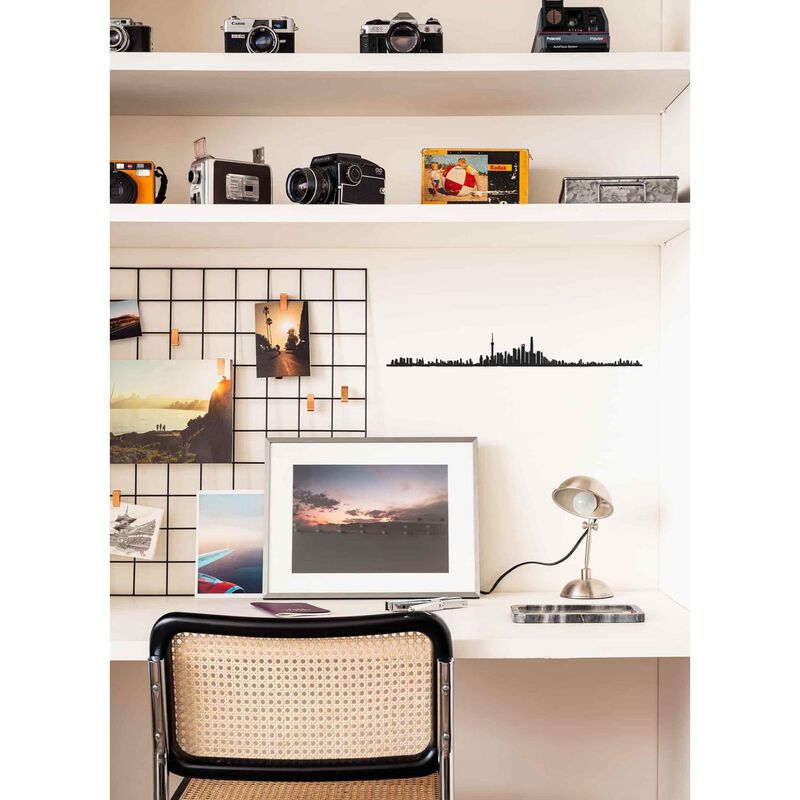 The Line Skyline of Shanghai Black Steel Silhouette 50cm image number 3