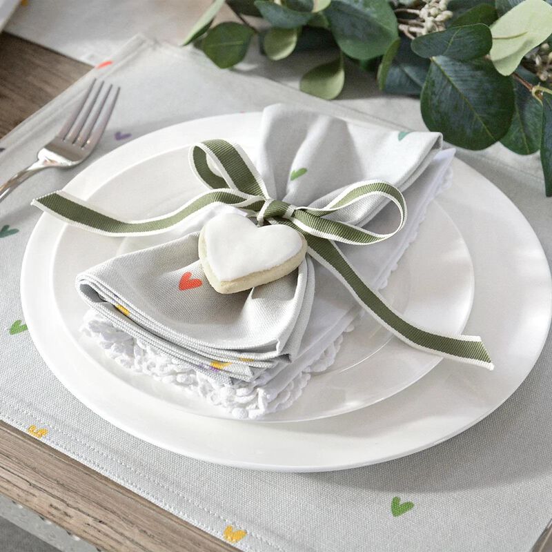 Sophie Allport Napkins Set Of 4 Hearts Multicoloured image number 1