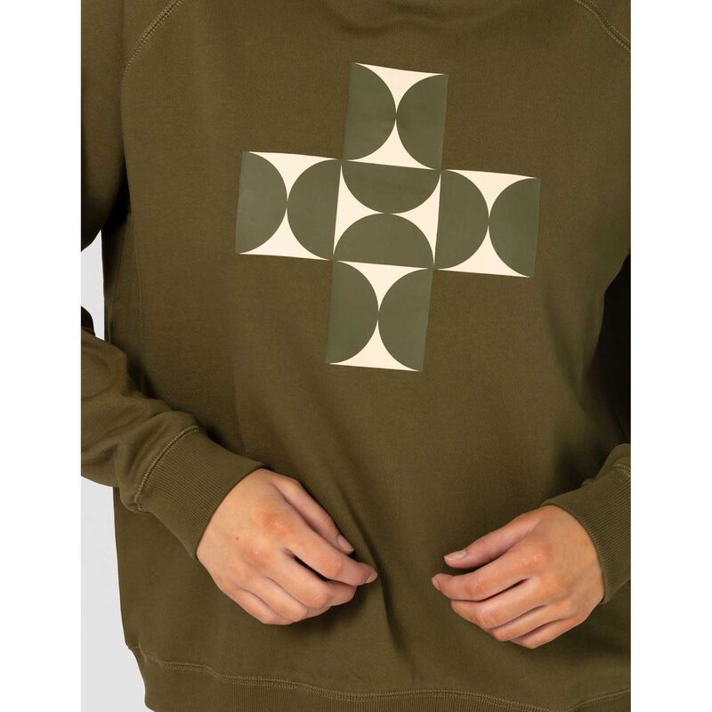 Stella + Gemma Classic Sweater Olive Mosaic image number 2