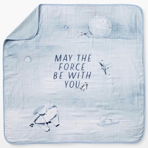 Pottery Barn Kids Star Wars Organic Oversized Muslin Blanket