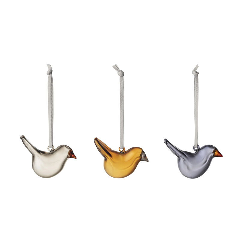 iittala Oiva Toikka Mini Glass Birds Mix Set 3 image number 0