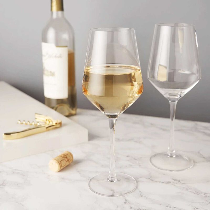Viski Raye Crystal Chardonnay Glasses Set Of 2 image number 3