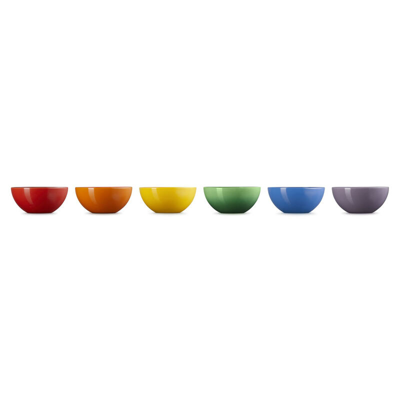 Le Creuset Stoneware Rainbow Set of 6 Snack Bowls image number 2