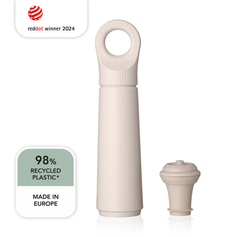Vacu Vin Loop Wine Saver Pump & Stopper - Sand image number 1