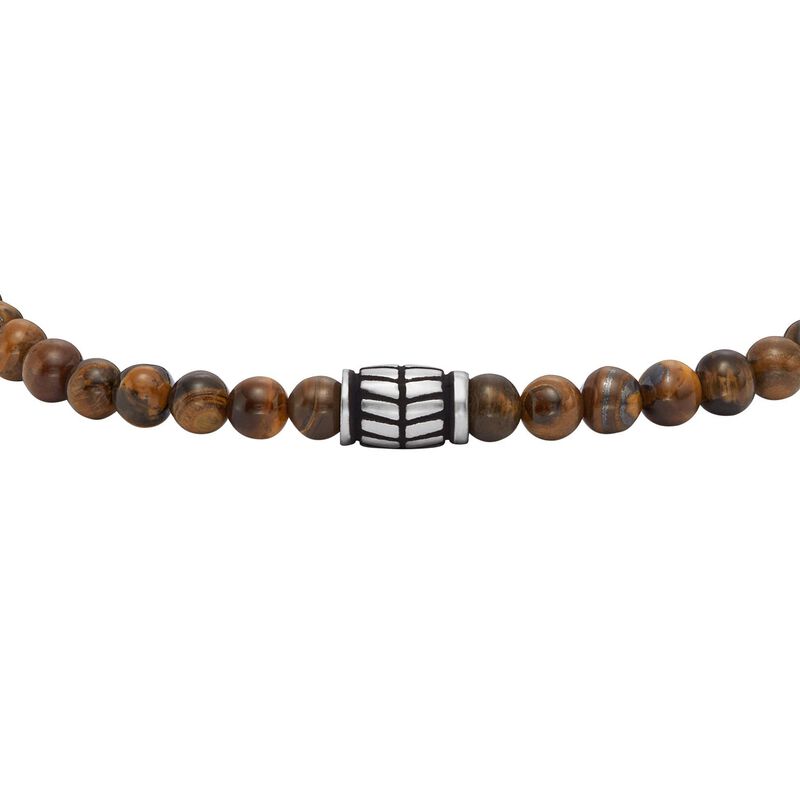 Fossil Tiger's Eye Beaded Bracelet image number 1