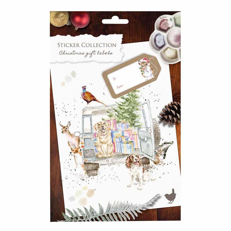 Wrendale Christmas Present Christmas Stickers image number 0