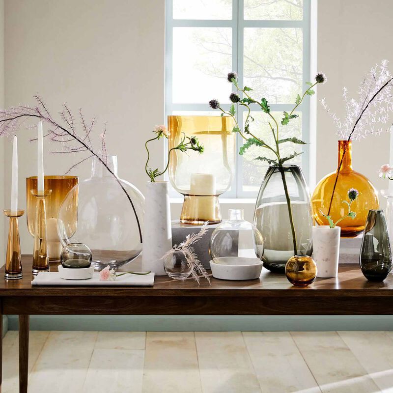 West Elm Pure Foundation Marble Vase Cylinder image number 1