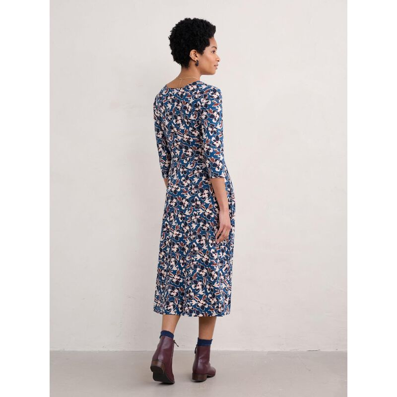 Seasalt Cornwall Helena Dress Bird Flower Galley image number 1
