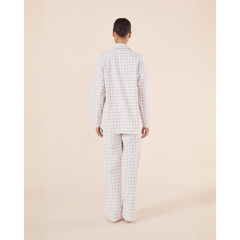 Gingerlilly Lia Natural Gingham Cotton Pj Set image number 1