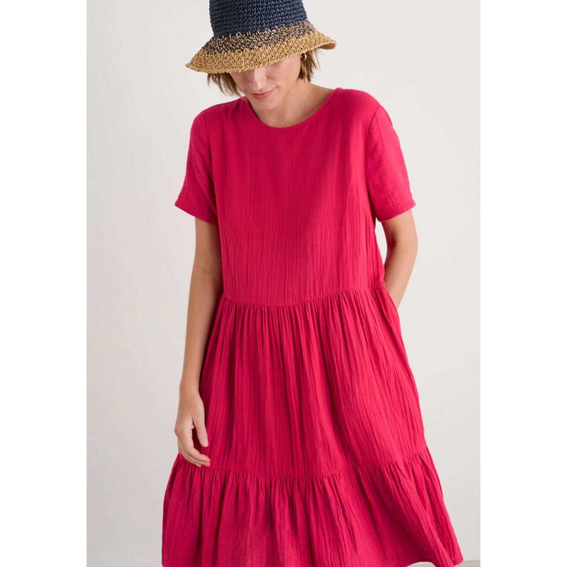 Seasalt Cornwall Pebble Comb Dress Wild Raspberry image number 3