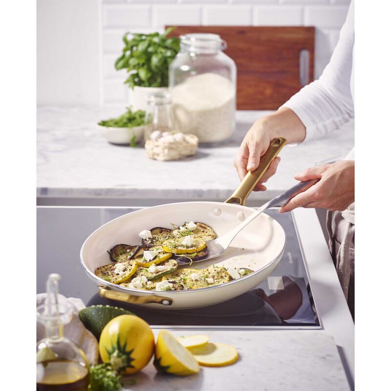 Greenpan Padova PFAS Free Frypan 32cm With Helper Handle - Cream image number 1