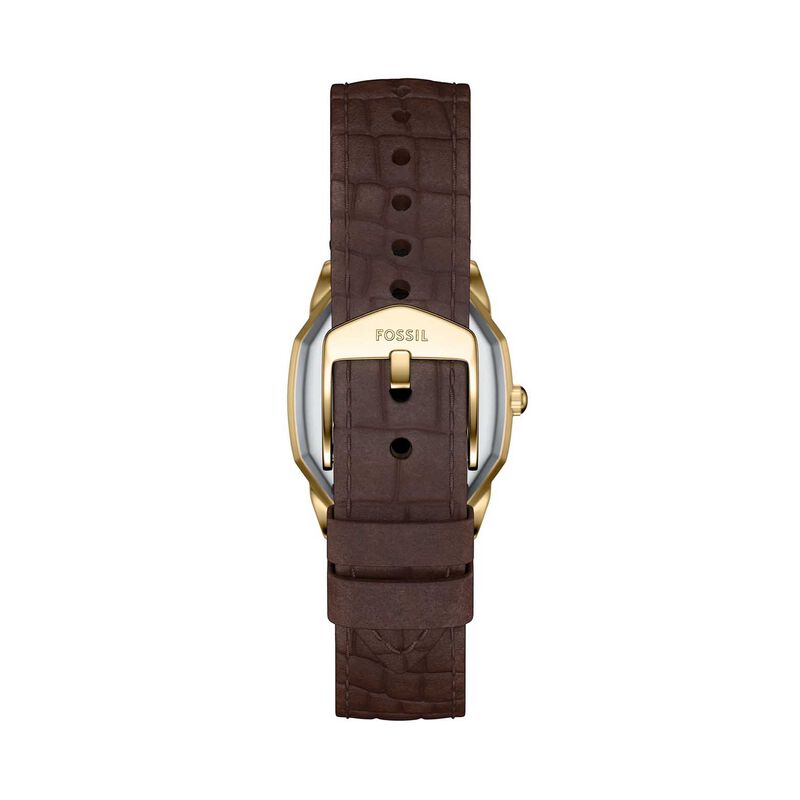 Fossil Harlow Three-Hand Brown Croco Leather Watch ES5426 image number 1