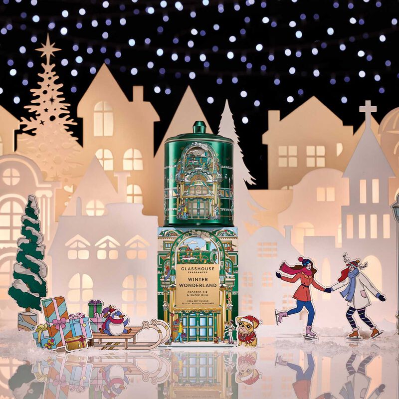 Glasshouse Fragrances Winter Wonderland Soy Candle 380g image number 1
