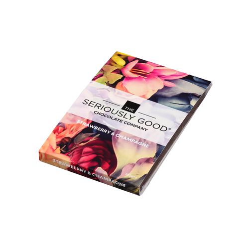 The Seriously Good Chocolate Co. Vintage Floral Strawberry Champagne Tablet
