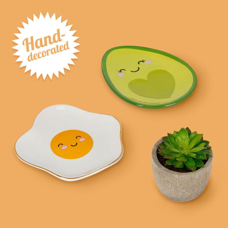 Legami Rings & Things Ceramic Plate - Avocado image number 3