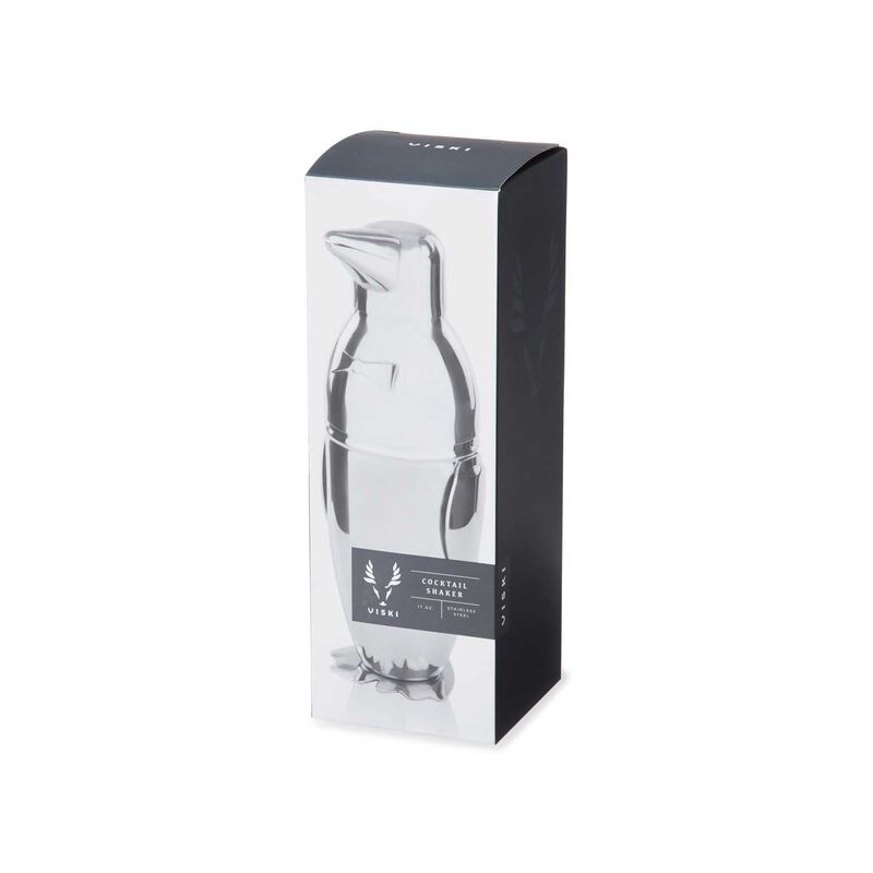 Viski Irving Stainless Steel Penguin Cocktail Shaker image number 3
