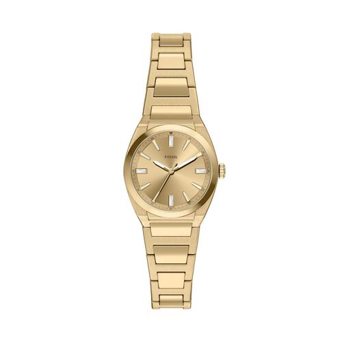 Fossil Everett 27mm Three-Hand Gold-Tone Stainless Steel Watch