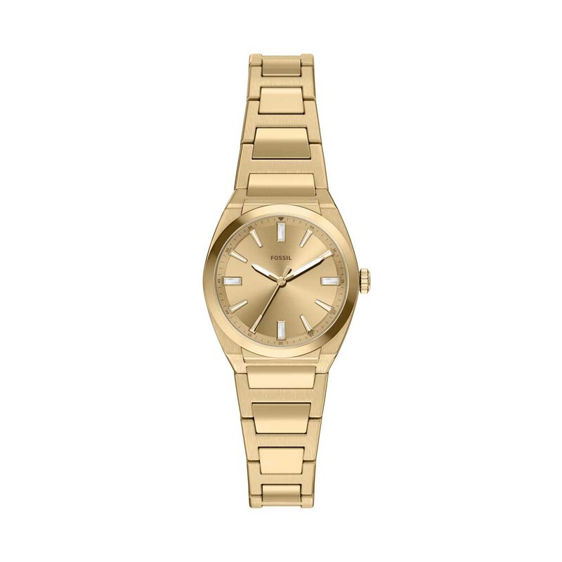 Fossil Everett 27mm Three-Hand Gold-Tone Stainless Steel Watch image number 0