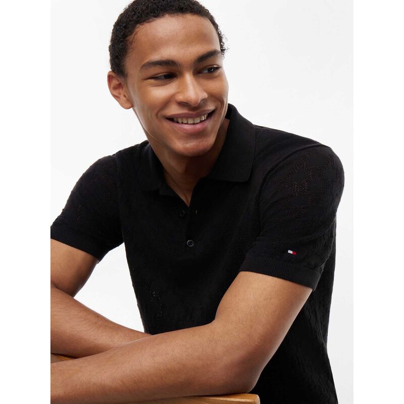 Tommy Hilfiger Regular Fit Pointelle Polo Shirt image number 2