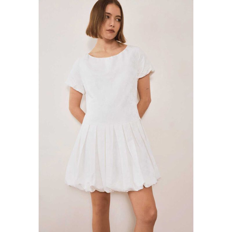 COMMONPLACE ESSENTIALS Esme Jacquard Puff Dress image number 2