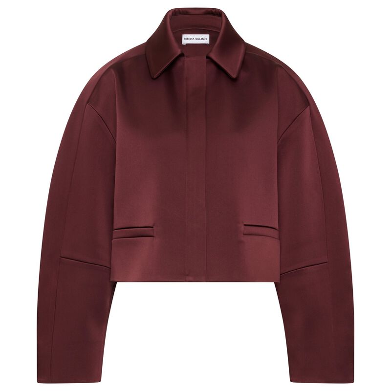 Rebecca Vallance Merlot Cropped Jacket image number 2