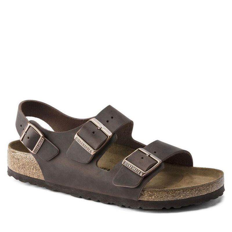 Birkenstock Milano Oiled Leather Habana Regular Width Sandal image number 0