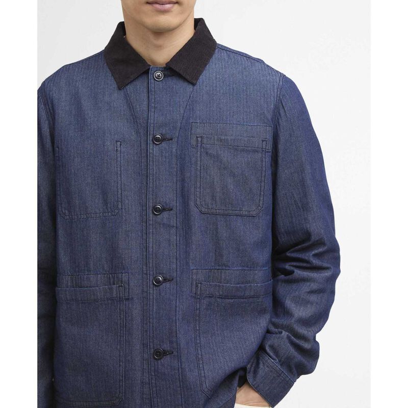 Barbour International Piligan Herringbone Denim Overshirt image number 2