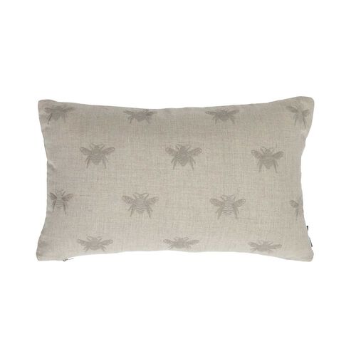 Wallace Cotton Bee Swarm Embroidered Rectangle Cushion Cover
