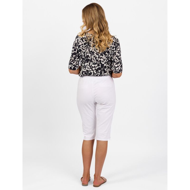 Vassalli Below Knee Slim Leg Elastic Waist Pant image number 1