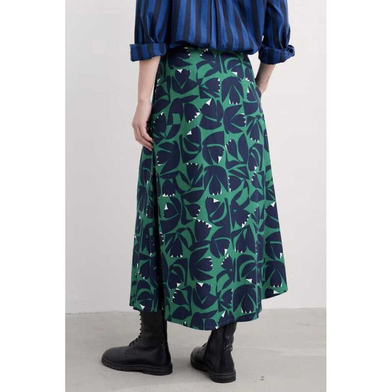 Seasalt Cornwall Swallow Hill Skirt Floral Cutout Glade image number 1