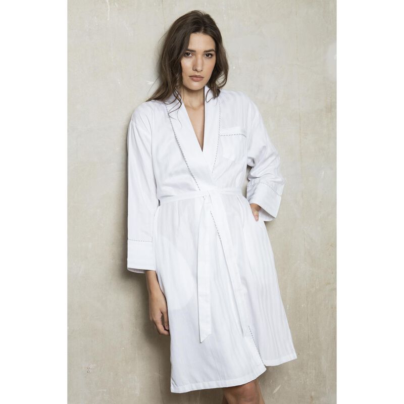 Cottonreal Superfine Cotton Shadow Sripe Robe image number 1