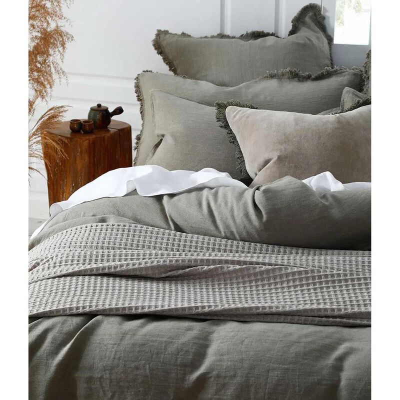 MM Linen Laundered Linen Tassel Pillowcover Set image number 0
