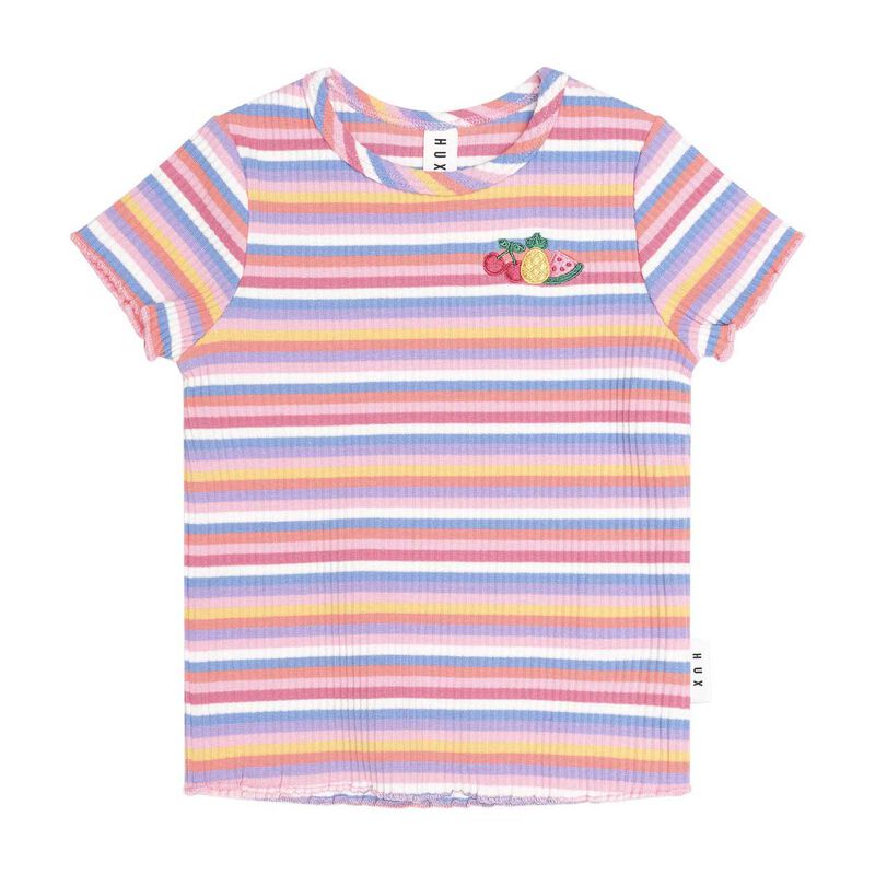 Huxbaby Tropical Fruit Stripe Rib Tee 3-5Y image number 0
