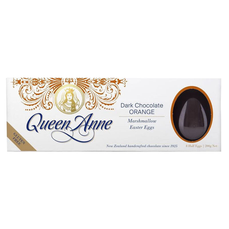 Queen Anne Orange Dark Chocolate Marshmallow Easter Eggs 200g image number 0