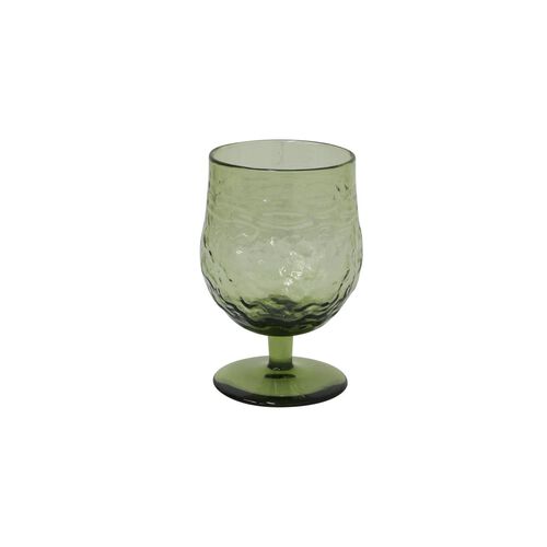 French Country Serena Green Wine Goblet