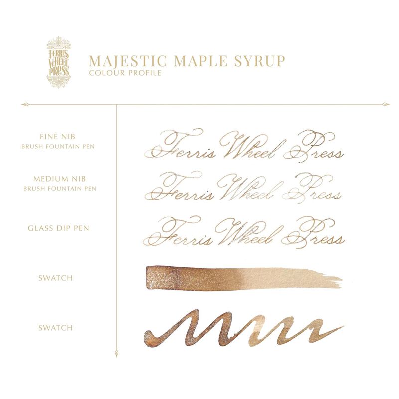 Ferris Wheel Press Fountain Pen Ink 38ml - Majestic Maple Syrup image number 2