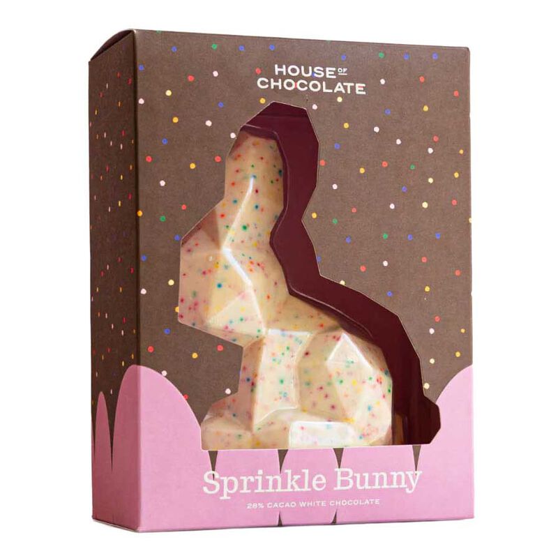 House of Chocolate Sprinkles White Chocolate Easter Bunny 80g image number 0