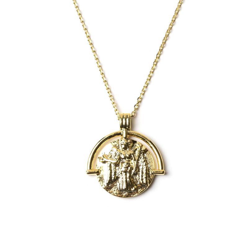 Stella + Gemma Necklace Gold Angel Pendant image number 0