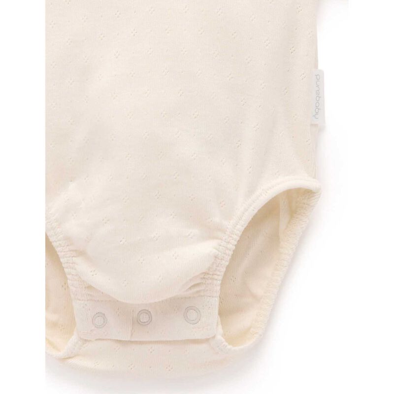 Purebaby Pointelle Ruffle Bodysuit image number 2