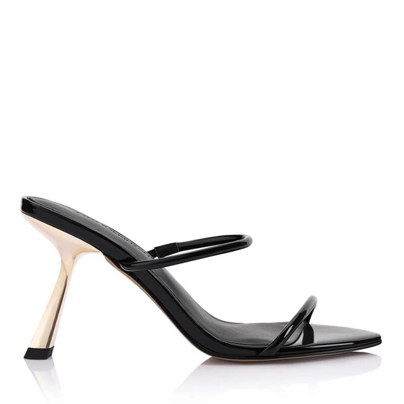 LANA WILKINSON Marilyn Sandal Black Patent Leather image number 0