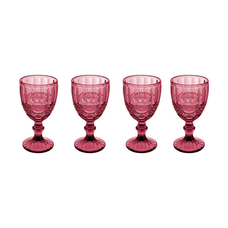 Casa Domani Gabriella Wine Glass 4Pc Pink Gift Boxed image number 0